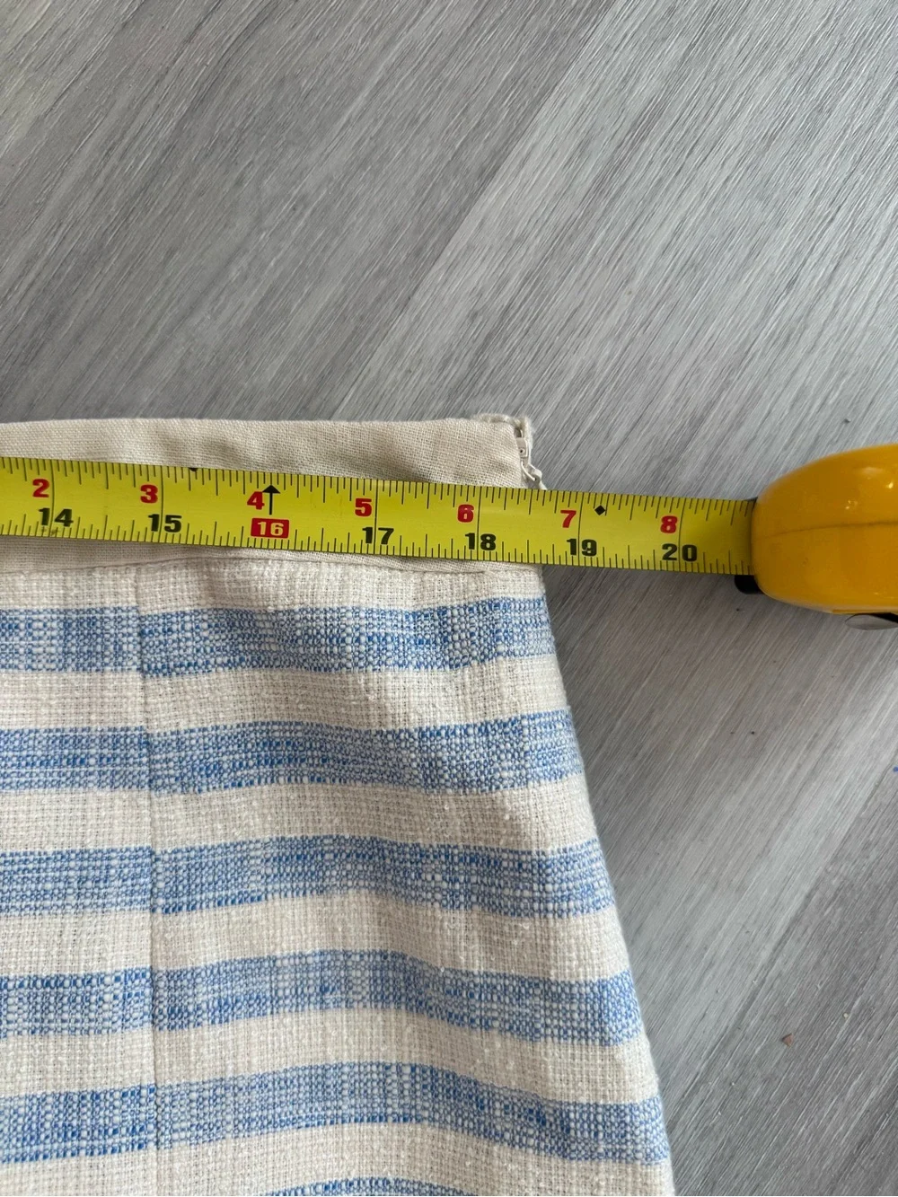Avec Les Filles Anthropologie Striped Blue White Mini Skirt XL